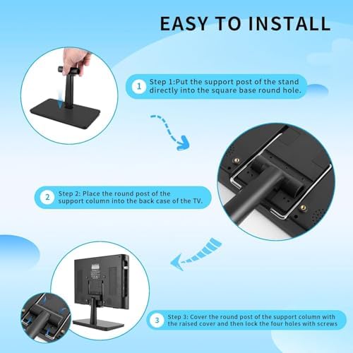 Jexiop 12.5 inch Security Monitor,Small Monitor with Speaker,Remote Control/HDMI/VGA/BNC/RCA Interfaces in for Home | Office | Warehouse Surveillance | RV - Image 3