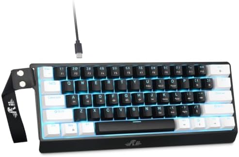 Rii 60% Wired Mechanical Keyboard, Linear Red Switch for Office, Gaming by Rii