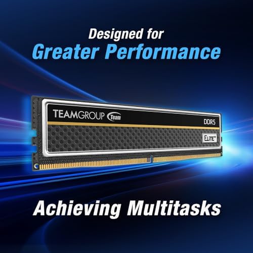 TEAMGROUP Elite Plus DDR5 16GB 4800MHz PC5-38400 CL40 Unbuffered Non-ECC 1.1V UDIMM 288 Pin Desktop Memory Module Ram (Black) - TPBD516G4800HC4001 - Image 3