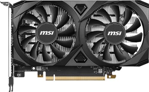 msi Gaming RTX 3050 Ventus 2X 6G OC Graphics Card (NVIDIA RTX 3050, 96-Bit, Boost Clock: 1492 MHz, 6GB GDDR6 14 Gbps, HDMI/DP, Ampere Architecture) by Unknown