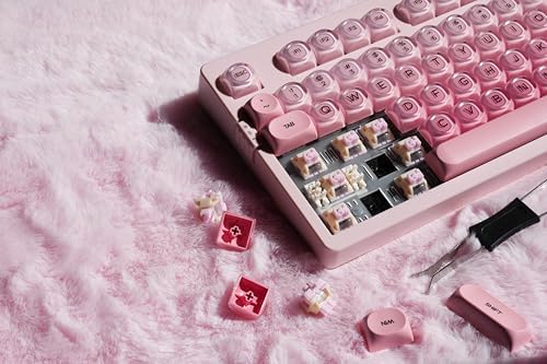 ZORNHER ZH980 Foundation Mechanical Keyboard,95% Pink Creamy Keyboard with Number Pad,Cute Jelly MOA Profile Keycaps,Silent Quiet Switches,Hot-Swappable ASIN B0GXTML - Image 3