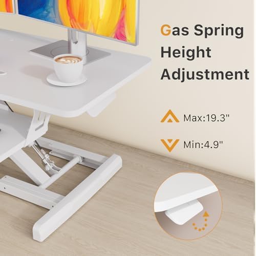 JOY worker 35" Standing Desk Converter, Height Adjustable Stand Up Riser - Image 3