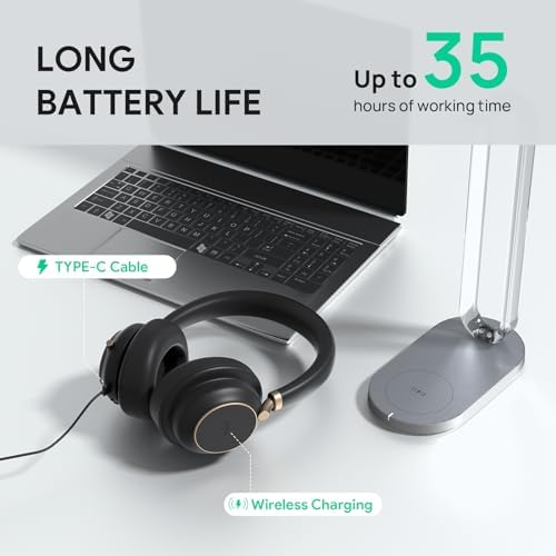 Yealink BH76 Plus Wireless Headset for Work, Bluetooth Headsets with Microphone Active Noise Cancelling (ANC), Retractable Hidden Mic Arm, Teams Certified Headset Compatible with PC Mac Mobile Phone - Image 5