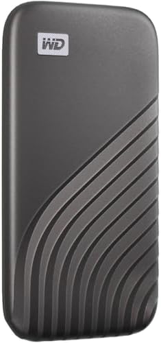 Western Digital 4TB My Passport SSD External Portable Solid State Drive, Grey, Up to 1,050 MB/s, USB 3.2 Gen-2 and USB-C Compatible (USB-A for older systems) – WDBAGF0040BGY-WESN by WesternDigital