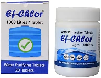 Overhead & Underground Water Tank Purification Tablets 4gm for 5280 Gallons Water Jar of 20 Tablets 3 Years Shelf Life 1 Tablet Purify 264 Gallons Water - Image 2