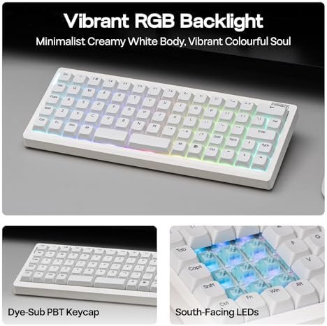 EPOMAKER Hack70 Planck Mechanical Keyboard with VIA Custom, 2.4Ghz/BT/Wired - Image 4