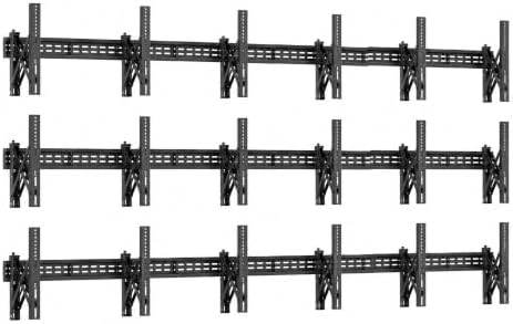 J-Tech Digital 3x3 TV Wall Mount Kit, Fits 9 Screens 37” – 65”with Adjustable Tilt, Leveling and Pop Out Arms, Wide VESA Patterns up to 600x400 [JTECH-VMM-KIT33] by J-TechDigital