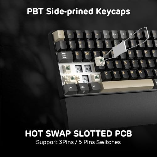 RK ROYAL KLUDGE RK96 RGB Wireless Mechanical Gaming Keyboard w/Wrist Rest - Image 6