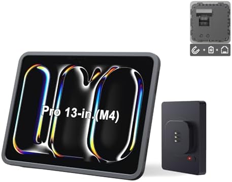 Magnetic Wall Mount with Charging Case A13 for iPad Pro 13-Inch (M4). PoE and DC up to 18W Quick Charge, Strong Magnets, 360 Rotation by EMONITA