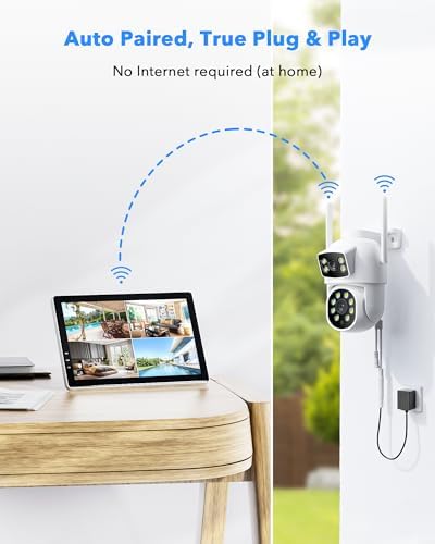 Camcamp Wireless Security Camera System with 10.1" Monitor, Dual Lens PTZ CCTV Camera Security System, 10CH Expandable 4K NVR,Auto Tracking, No Subscription for Outdoor Indoor, 5G & 2.4G WiFi - Image 3