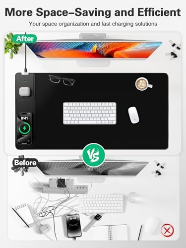Mouse Pad, Office Desk Mat, Large Gaming Mousepad with Superior Micro-Weave Cloth, XXL Desk Pad with Stitched Edges, Non-Slip, Waterproof Writing Keyboard Pad for Gamer, Laptop, Work & Home - Image 4