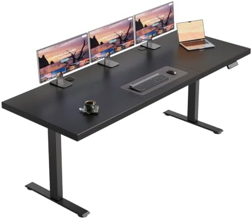 OffiGo 71 Inch Executive Electric Standing Desk Height Adjustable, Black by OfficeGo-ForHomeOfficeWork