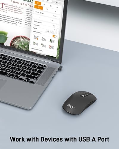 Acer Computer Mouse Wireless, 2.4G Slim USB Mouse for Laptop, PC - Image 5