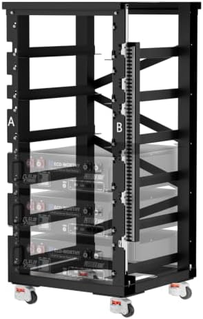 ECO-WORTHY RACK6 V2.1, 6-Layer Server Rack with 600A Busbar, Compatible with Mainstream Brands' Sever Rack Battery by ECO-WORTHY
