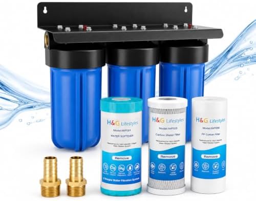 H&G Lifestyles 3 Stages Whole House Water Filter and Softener System by HGLifestyles
