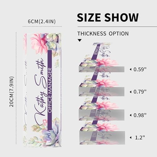 Personalized Name Plate for Desk, Custom Desk Name Plate, Acrylic Name Plate Office Desk Accessories, Personalized Office Gifts for Coworkers Teachers, Employee Appreciation Gifts (A-Blooming) - Image 5
