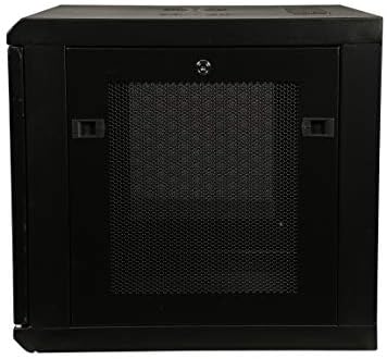 Rosewill 9U 19" Wall Mount Rack Cabinet Enclosure, with 3 Side Locking Mesh Door 20.5" Deep, Switch-Depth, Black - RSWM-9U003 - Image 5