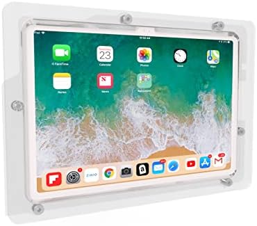 Anti-Theft Acrylic VESA Enclosure for Apple iPad 10 10.9" 2022, iPad 11" 2025 A16 with Free Wall Mount Kit & 90-Degree Angle USB C Charge Cable (Clear) by TABcare