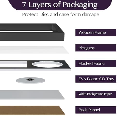 Video Game Display Frame Compatible with PS2 Case and Disc, Solid Wood Box - Image 3