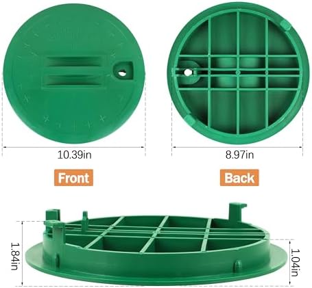Valve Box Cover 10 Inch, Round Sprinkler Irrigation Cover, Green 1 Pack - Image 2
