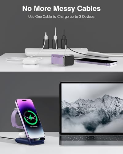 Wireless Charging Station,3 in 1 Charging Stand for Apple Multiple Devices - Image 7