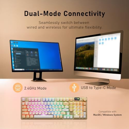 iRocks K85R RGB Mechanical Keyboard (Light Golden, Brown Bubble Switch) - Image 2