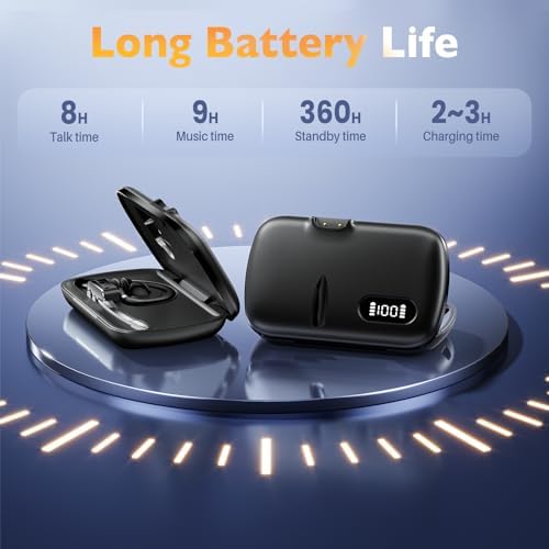 Bluetooth Headset, Wireless Headset with Dual-Mics & Noise Cancelling, Bluetooth Earpiece with Mute for Office Business Work Trucker, V5.3 Hands-Free Headset with QCC Chip for Phone PC iOS Android - Image 2