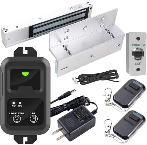 UHPPOTE Remote Control 600Lbs Electromagnetic Lock System with Z&L Bracket by UHPPOTE