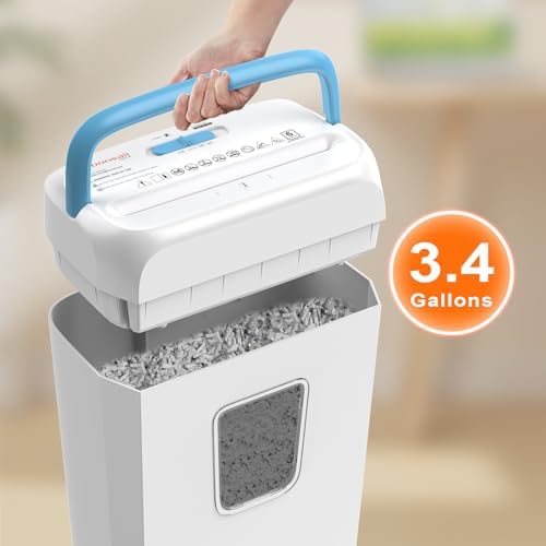 Bonsaii 6-Sheet Cross Cut Paper Shredder for Home, 3.4 Gal Bin - Image 5
