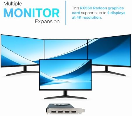 VisionTek AMD Radeon RX 550 4GB GDDR5 4x HDMI Graphics Card - Image 7