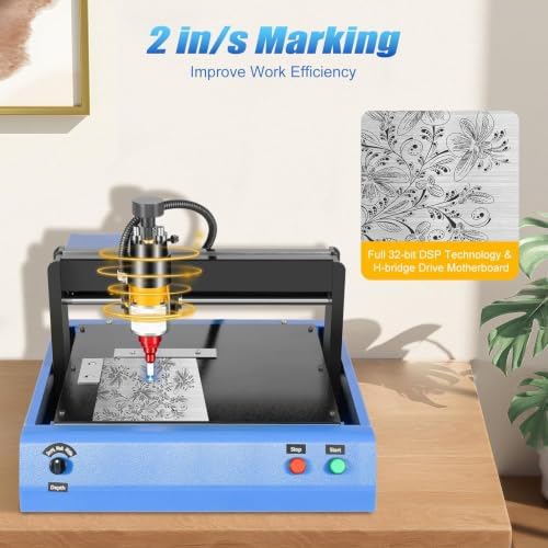 400w 50mms Dot Peen Metal Engraver – 200x150mm Desktop Marking Tool with Usb Flash Drive for Nameplates - Image 3