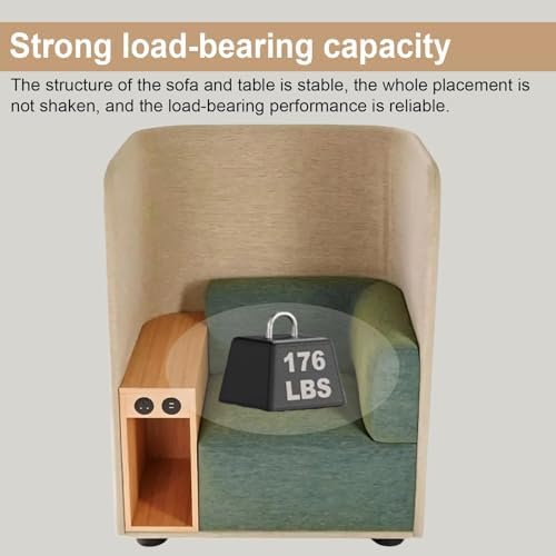 Privacy Seat - Modern Office Guest & Reception Chair with High Partition Backrest, Side Table with Power Outlet, Thick Cushioned Privacy Seat for Meeting & Waiting Areas (Green) - Image 6
