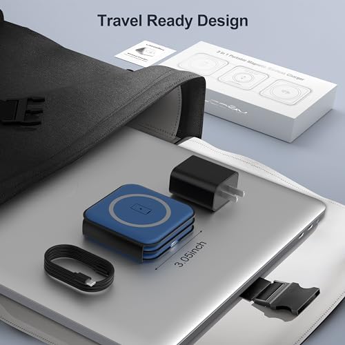 3 in 1 Charging Station for Multple Devices,Foldable 3 in 1 Wireless Charger for Travel,Nano Wireless Charging Station for iPhone16 15 14 13 12 Pro Max/Watch 10 9 8 7 6 5 4 3 Ultra/AirPod Pro - Image 7