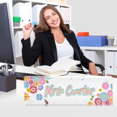 Custom Name Plate for Desk - Desk Name Plate Personalized - Acrylic Office Desk Accessories - Teacher Appreciation Gifts for Coworkers Employee Staff - Office Decor for Women Men (Teacher Gifts B) - Image 5
