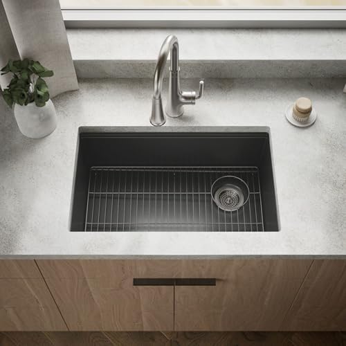 Kohler 33712-CM7 Billings® 29" undermount single-bowl kitchen sink, Matte Graphite - Image 2