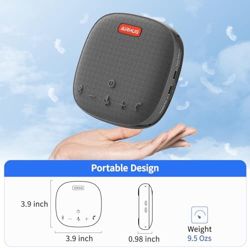 AIRHUG Conference Speaker and Microphone, Bluetooth & USB Speakerphone - Image 4