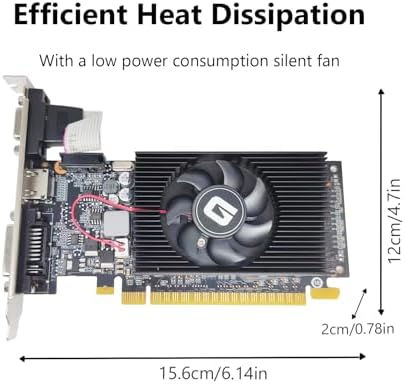 GeForce GT 610 2G DDR3 Low Profile Graphics Card, PCI Express 1.1 x16, HDMI/VGA/DVI, Entry Level GPU for PC, SFF and HTPC, Compatible with Win11 - Image 3