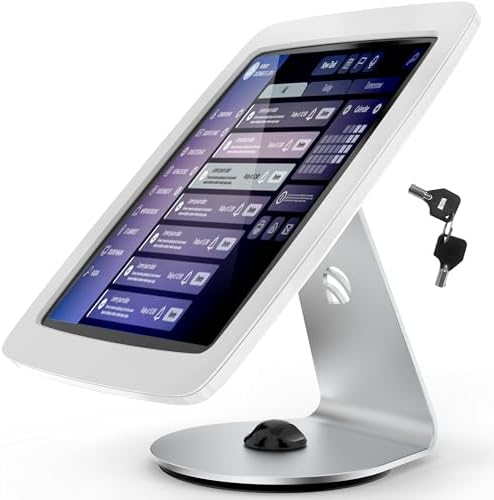 Tablet Kiosk Stand for Desk with Lock - Rotatable Swivel Compatible with 10.9" iPad 10th, Pro 11" 1 2 3 4, Air 4 5, Air 11"(M2/M3/M4), iPad 11"(A16) - BSC109WA by Beelta