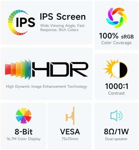 AYY 16" 2.5K 120Hz Portable Monitor, 2560x1600 HDR IPS Display, QHD 100% sRGB, USB-C & HDMI, Eye Care External Second Screen, for Laptop/PC/Phone/PS4/5/Xbox/Switch - Image 2