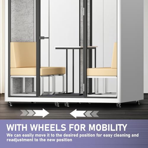 Outdoor Office Pod Booth with Audio Privacy - Smart Sound Booth with White Modern Style,Soundproof Room with Light,Ventilation,Socket for Small Studio,Live Streaming Room(82.67IN) - Image 7