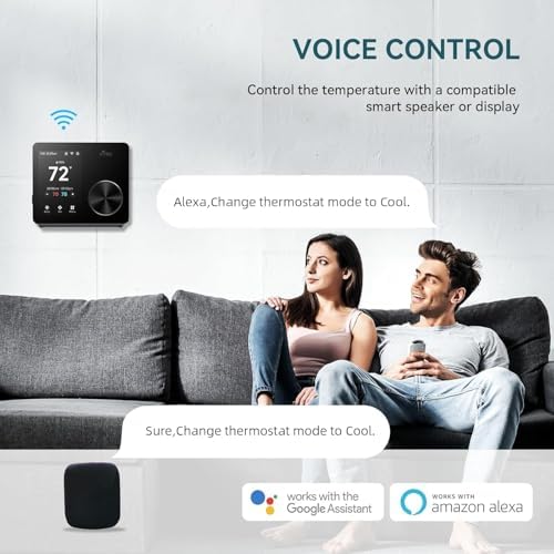 ST300 WiFi Thermostat, Compatible with Alexa and Google, App Control, 3.5” Touch Screen, Knob, Easy Install, Universal Compatibility, 7 Day Scheduling, Night Light, Zoning Compatible - Image 5