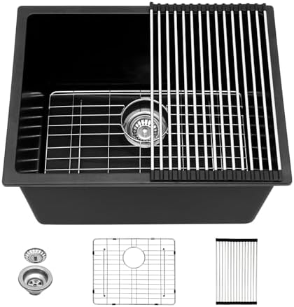 Kichae 12 Deep Undermount Laundry Sink 21x18 Granite Composite Quartz Sink by Kichae