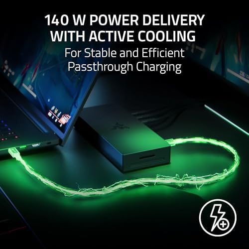 Razer Thunderbolt 5 Dock Chroma, 11 Ports + M.2 SSD Slot, Black - Image 6