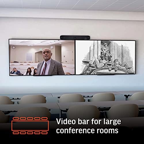 Poly - Studio X70 Video Bar for Large Conference Rooms Poly (Plantronics + Polycom) - Premium 4K Audio & Video Conferencing Solution - Camera, Speakers, & Microphones - Works w/Teams, Zoom (Certified) - Image 2