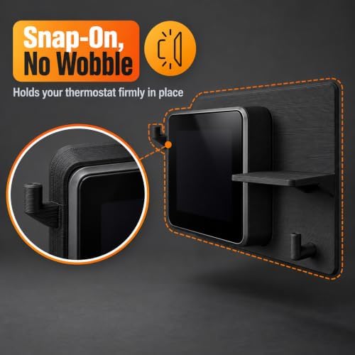 SplashNColor Wall Mount for Honeywell T5 Smart Thermostat – No-Drill Snap-On Bracket with Built-in Shelf | Easy Installation | Keeps Wires Hidden | Clean Modern Look for Home Climate - Image 3