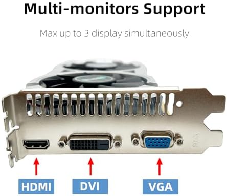 QTHREE GeForce GTX 750 Ti 4GB Graphics Card,GDDR5,128bit,HDMI,DVI,VGA,Video Card for PC Working,Computer GPU,PCI Express x16,Dual Fans,DirectX 12 - Image 5