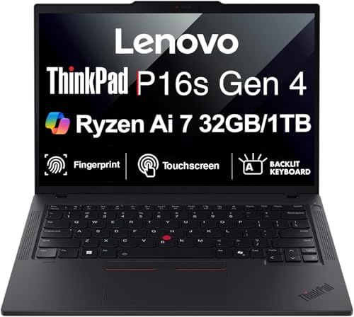 Lenovo ThinkPad P16s Gen 4 16" 4K OLED Touch Laptop, Ryzen AI 7, 32GB/1TB by MichaelElectronics2