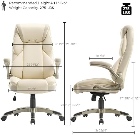 EUREKA ERGONOMIC Galene Executive Office Chair, Beige - Image 2