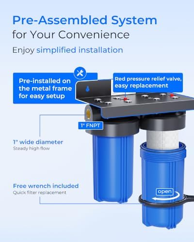 Waterdrop WHF21-PBL 2-Stage Whole House Water Filter System, NSF/ANSI 372 - Image 7