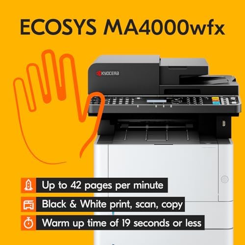 KYOCERA ECOSYS MA4000wfx Monochrome All-in-One Laser Printer,42ppm - Image 2